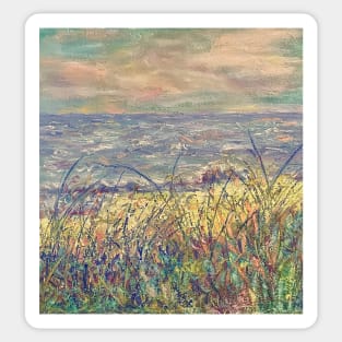 Sea view and sand dunes Sticker